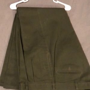 Mens puritan olive pleated khaki pants